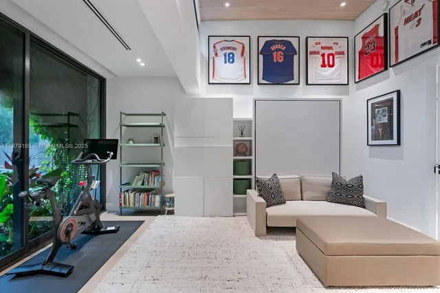 a view of a garden with patio