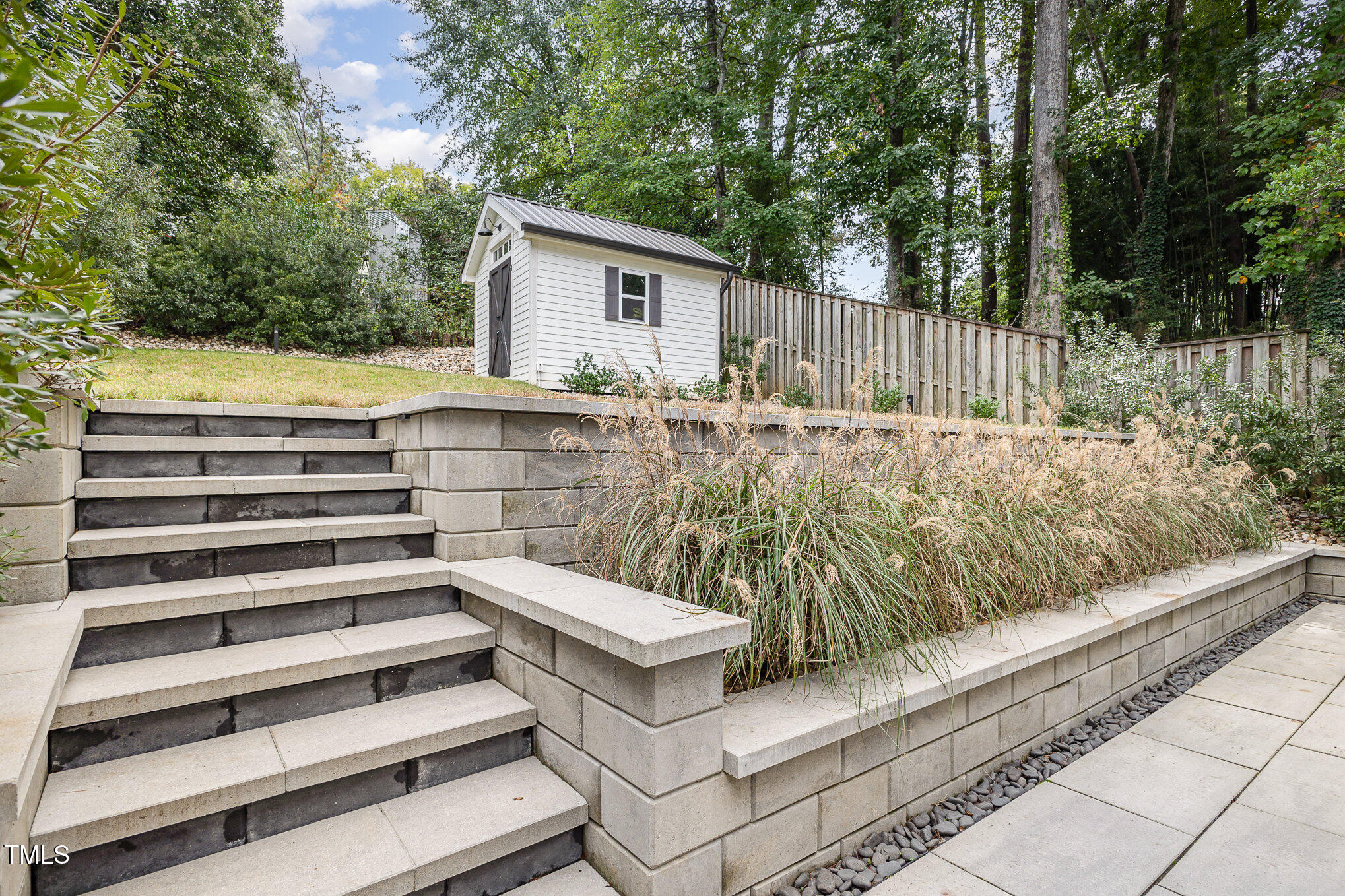 1422 Banbury Road Raleigh, NC 27607 - Photo 30 of 48 a view of backyard with wooden fence and trees
