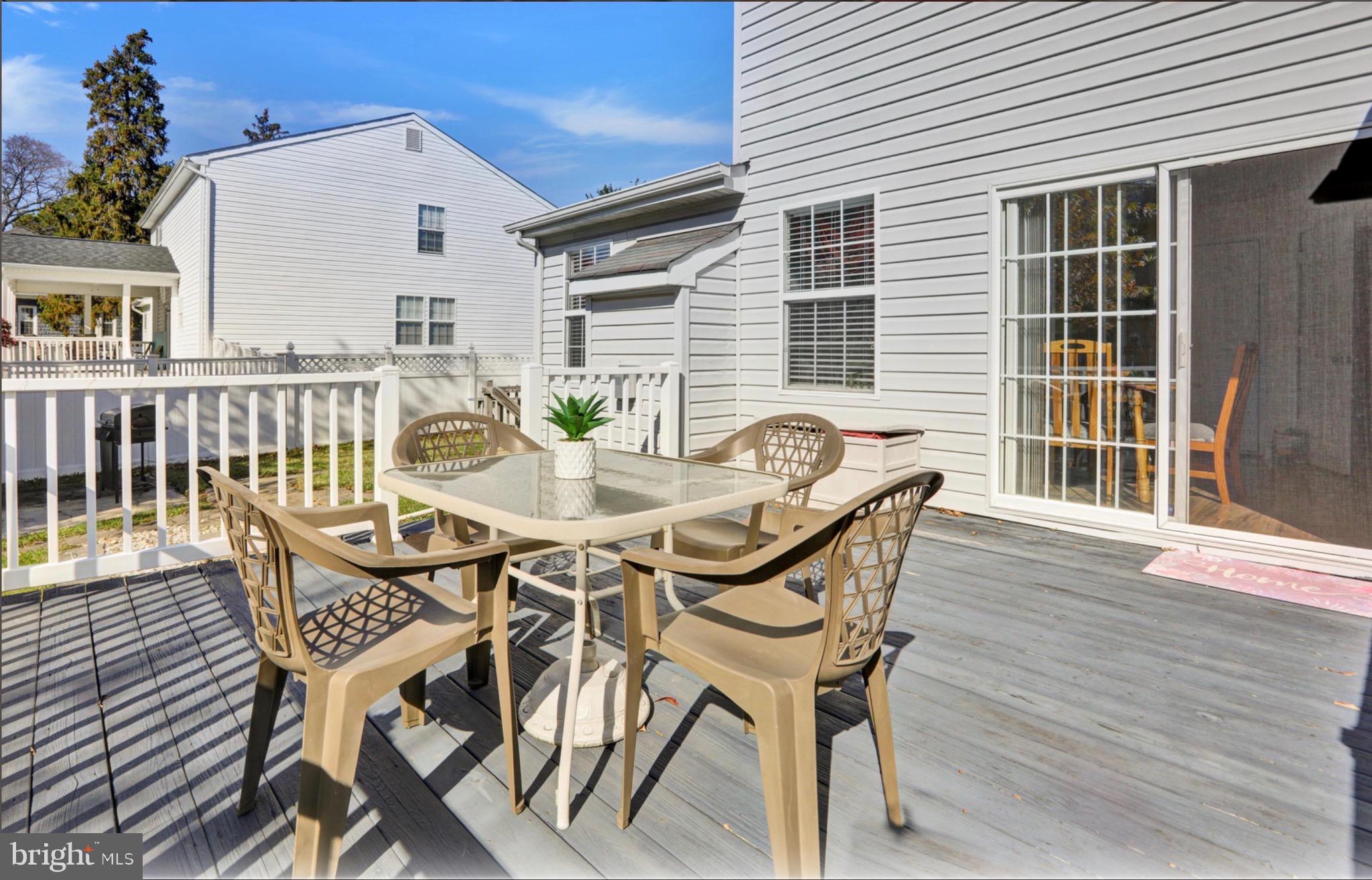 4305 Silver Spring Road Perry Hall, MD 21236 - Photo 26 of 29 a view of a patio with table and chairs and wooden floor