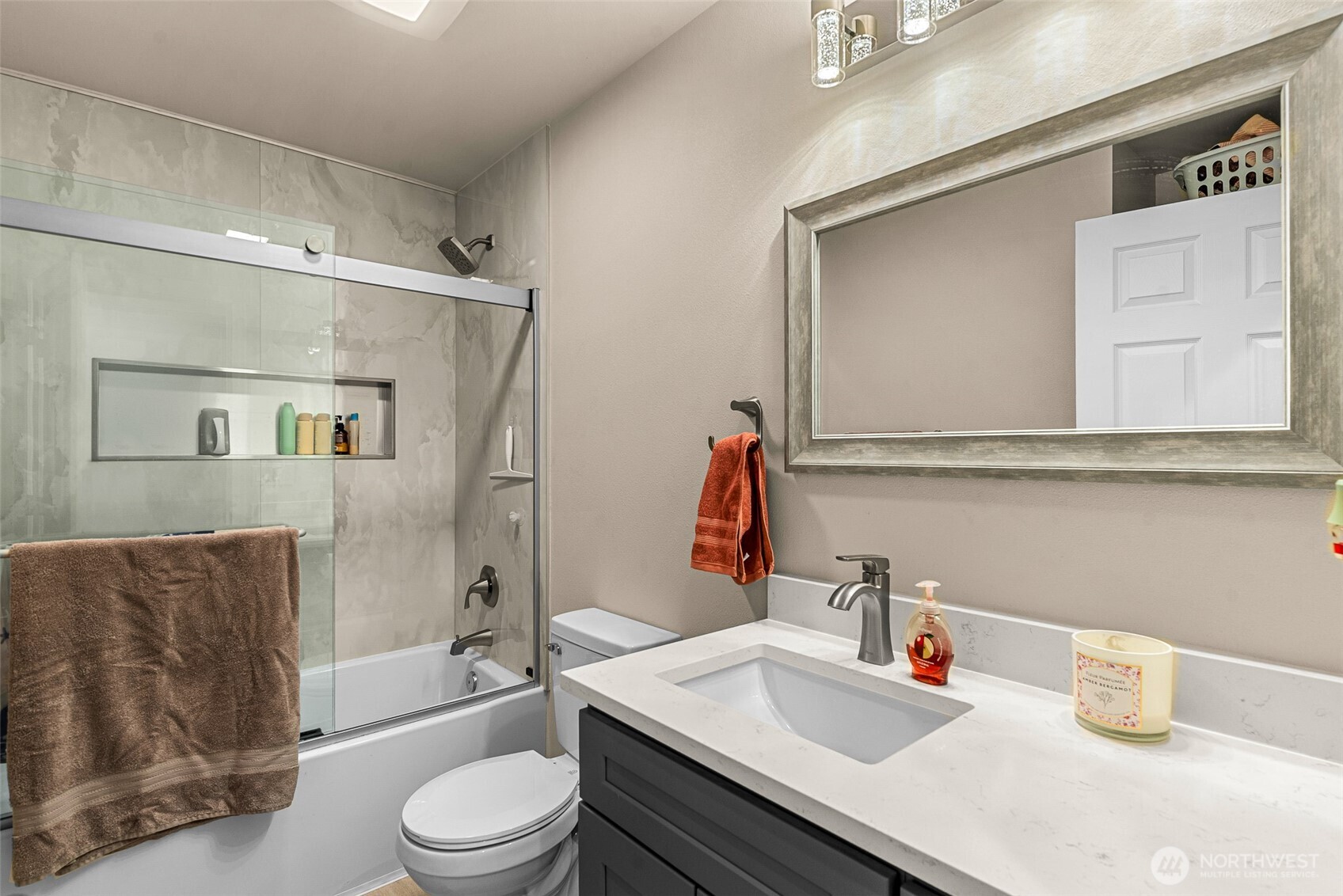 3577 Bainard Road Malaga, WA 98828 - Photo 17 of 39 a bathroom with a sink toilet and shower