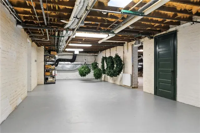 a view of a storage room