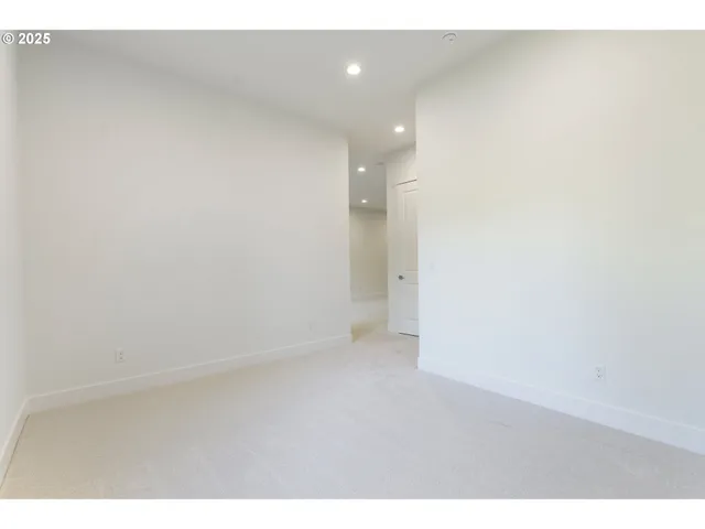 a view of balcony with wooden floor