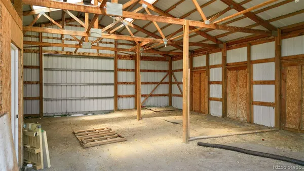 a view of a room with a door