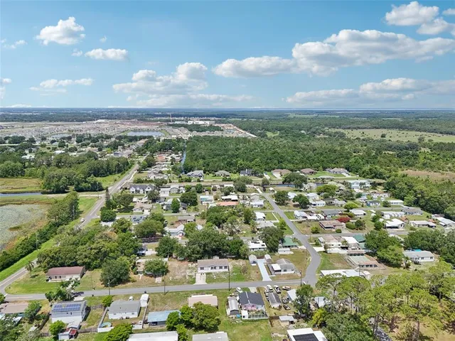 an aerial view of a city