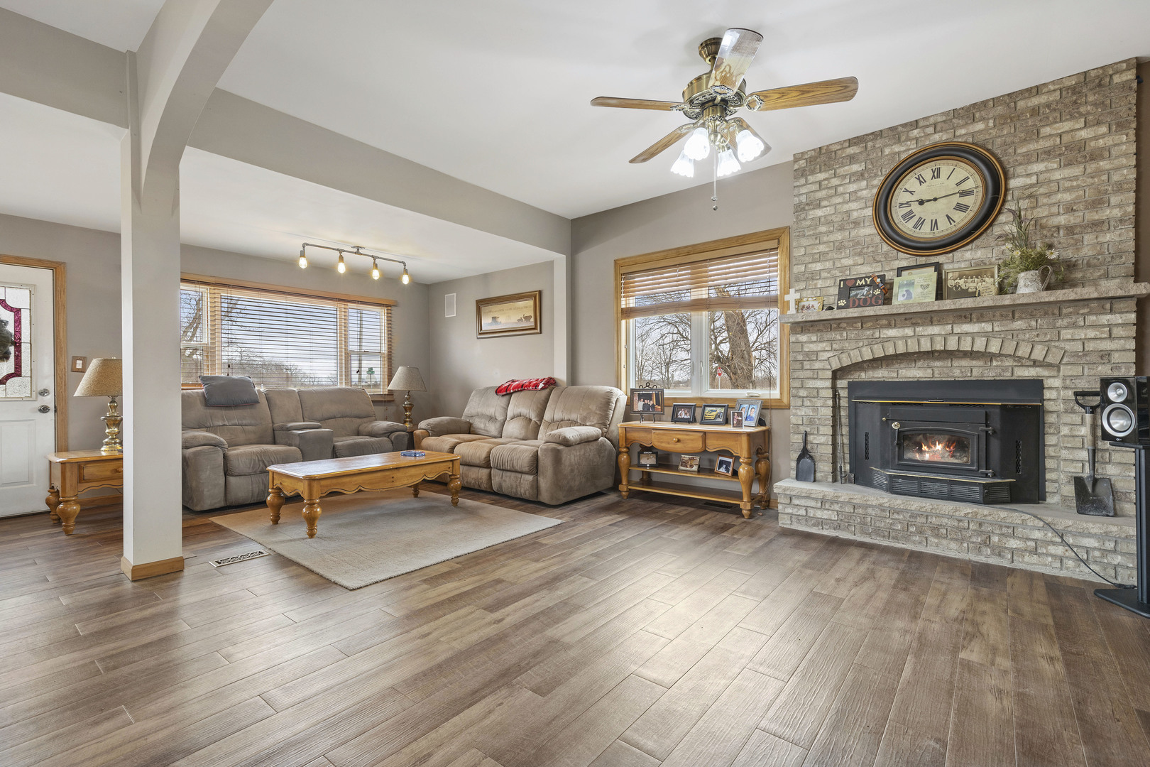 9407 Riley Road Marengo, IL 60152 - Photo 2 of 37 a living room with furniture and a fireplace