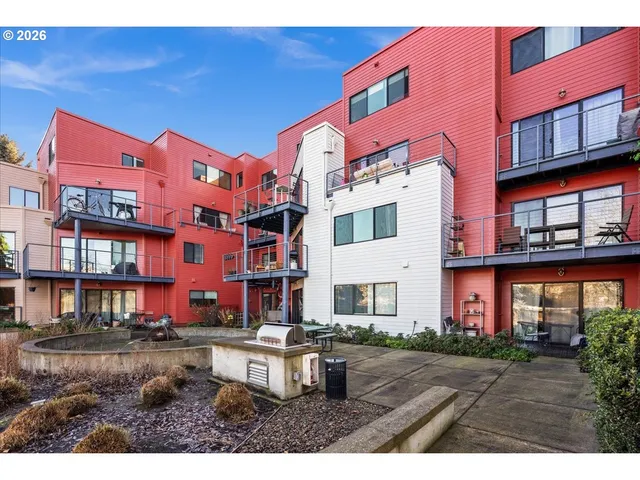 a front view of a building