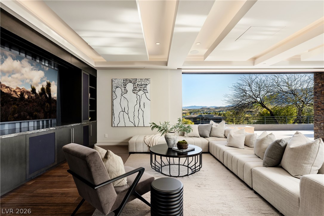 91 Hawk Ridge Drive Las Vegas, NV 89135 - Photo 60 of 97 Media Room with Bar