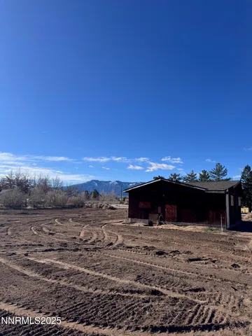 a view of a sky from of houses