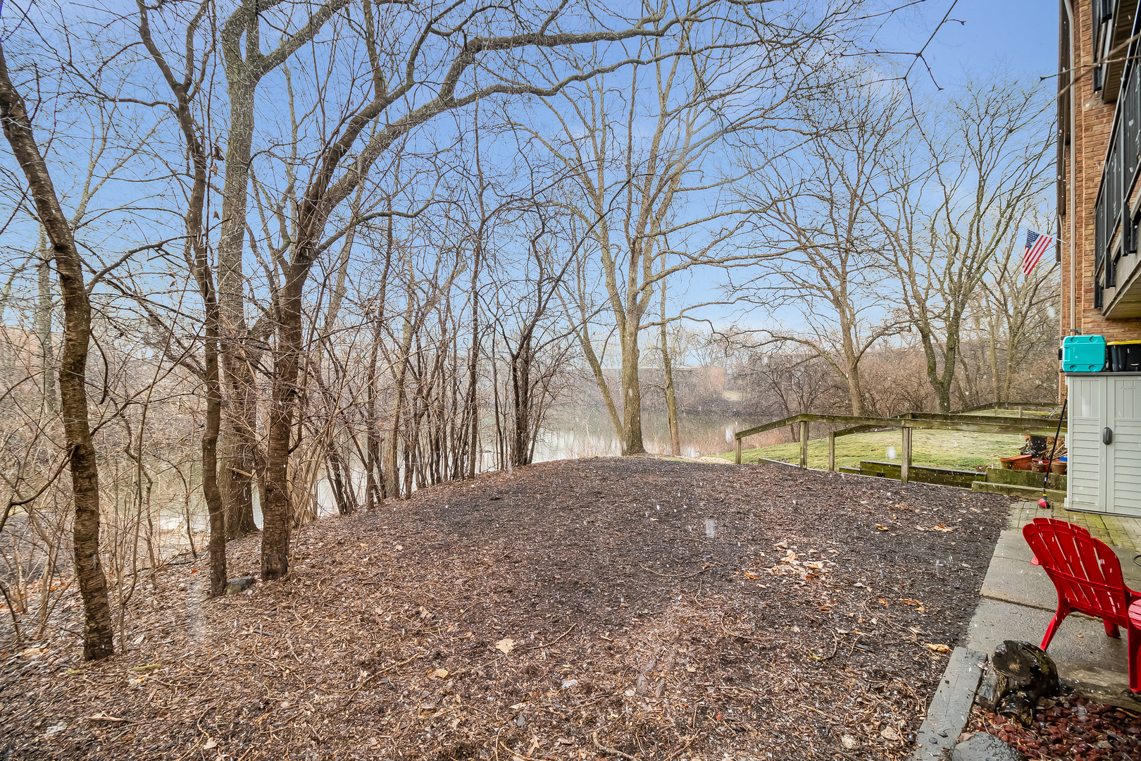 6015 Forest View Road, Unit 1A Lisle, IL 60532 - Photo 22 of 32 a view of backyard with large trees