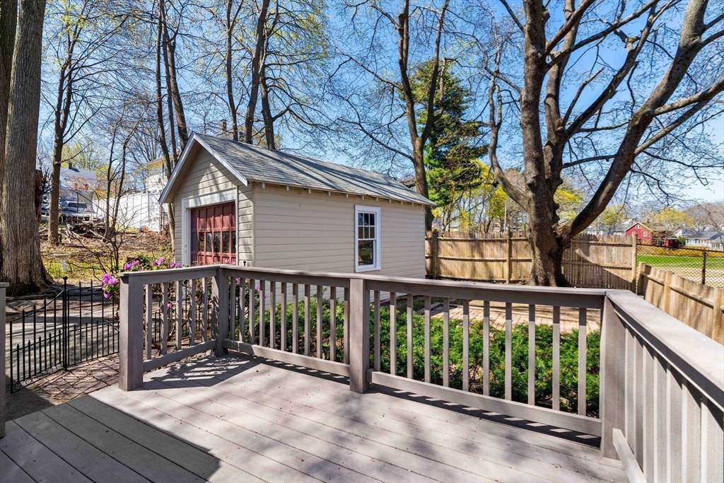 156 Russett Road Boston, MA 02132 - Photo 26 of 32 a view of a wooden roof deck