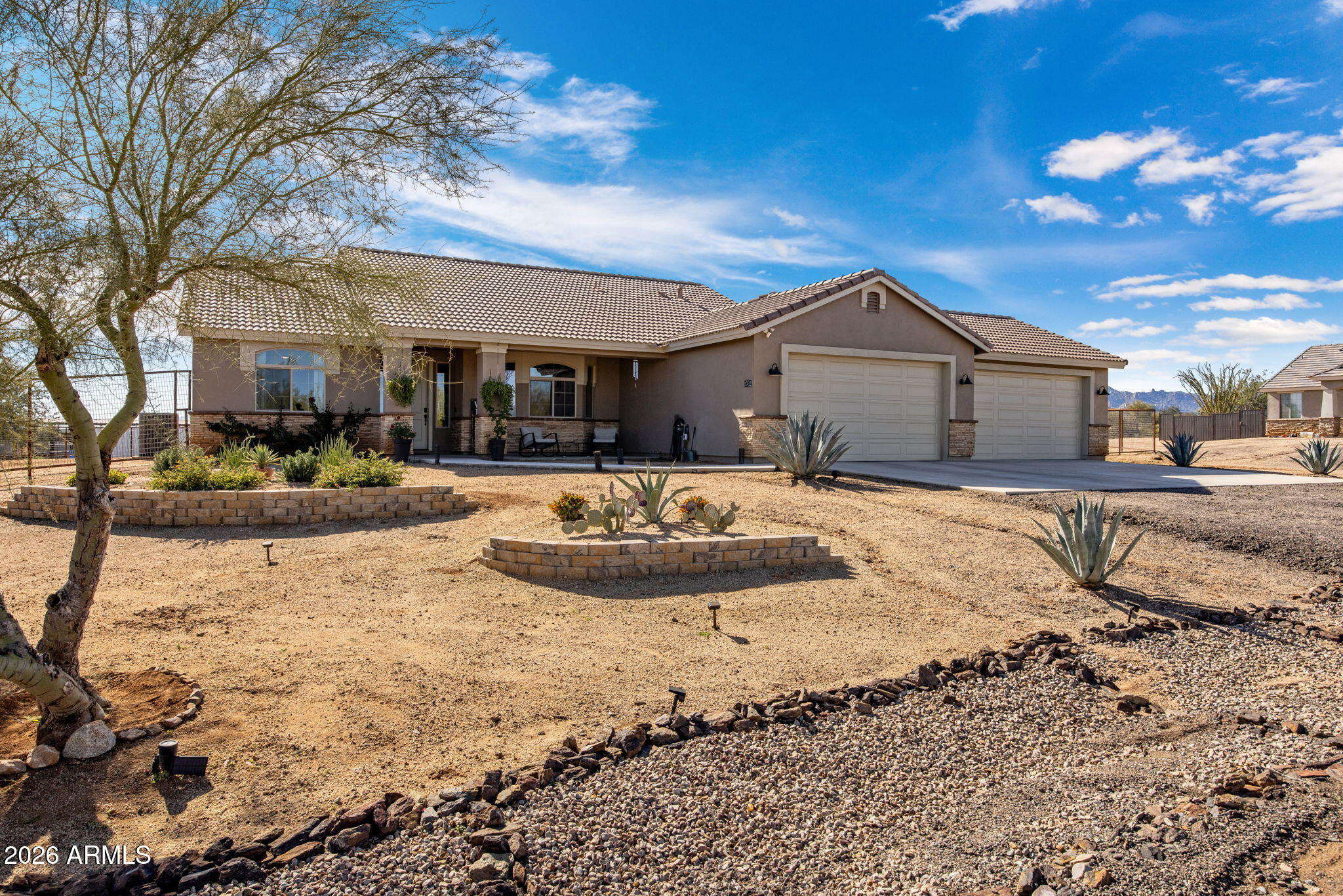 27412 North 170th Street Rio Verde, AZ 85263 - Photo 1 of 28 a view of a white house with a yard covered in snow