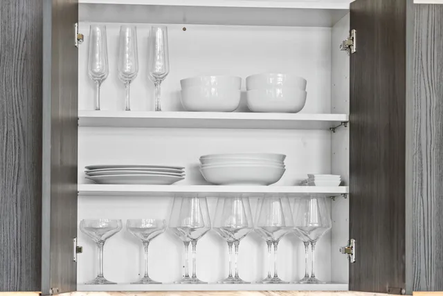 a close view of kitchen sink