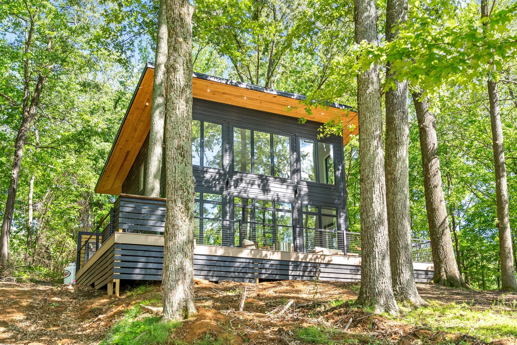 301 Apache Trail Cadiz, KY 42211 - Photo 42 of 47 a view of backyard with large trees and wooden fence