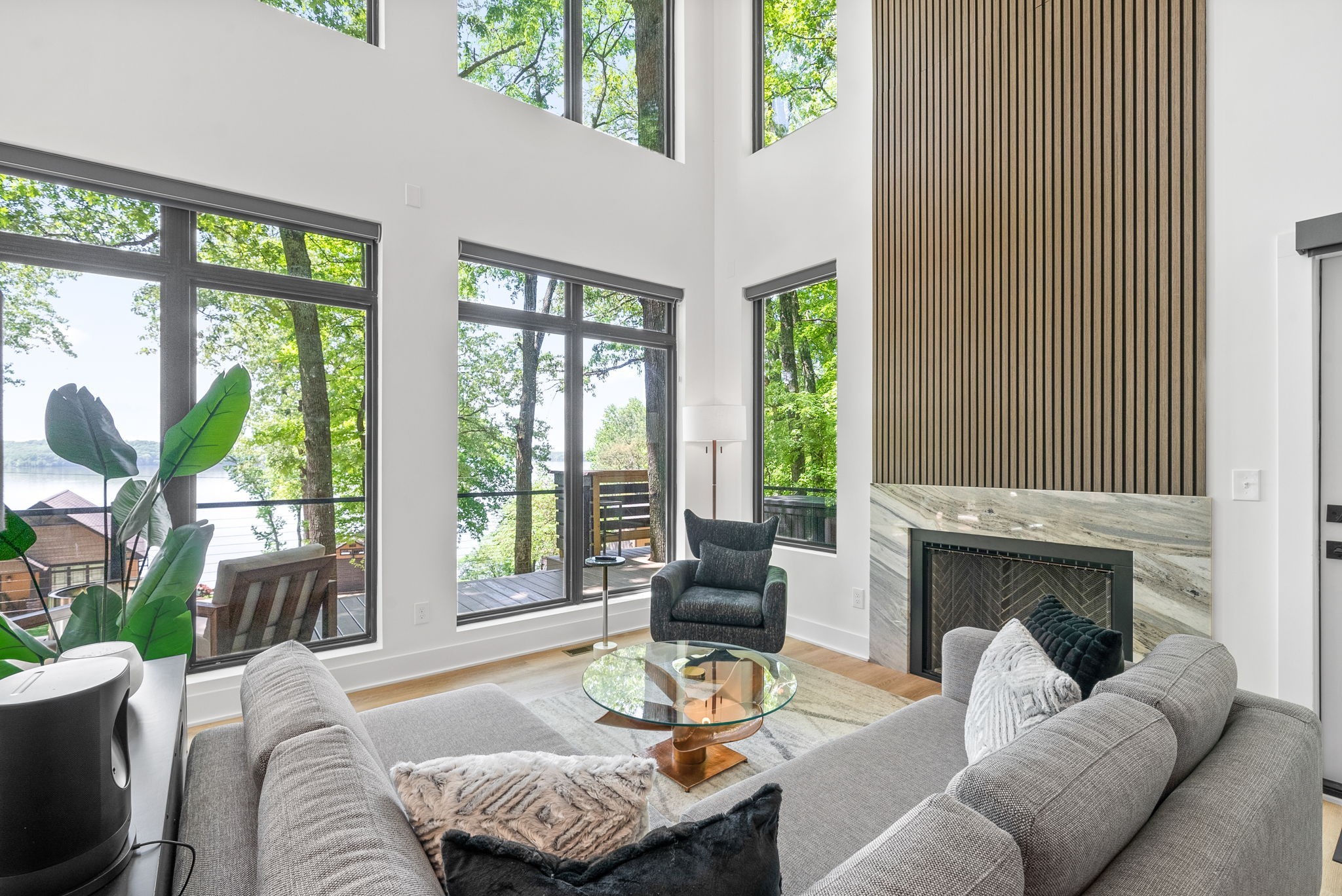 301 Apache Trail Cadiz, KY 42211 - Photo 5 of 47 a living room with furniture a fireplace and a large window