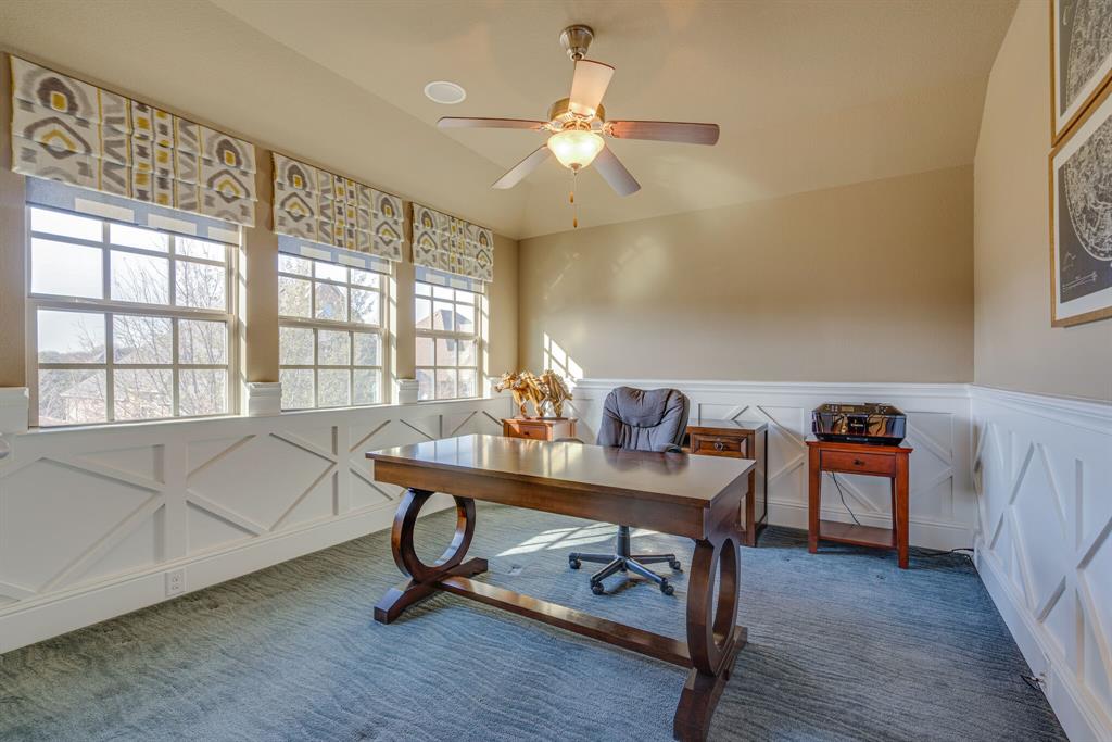 528 Sandy Lane Flower Mound, TX 75022 - Photo 24 of 40 Office with Window blinds and ceiling fan