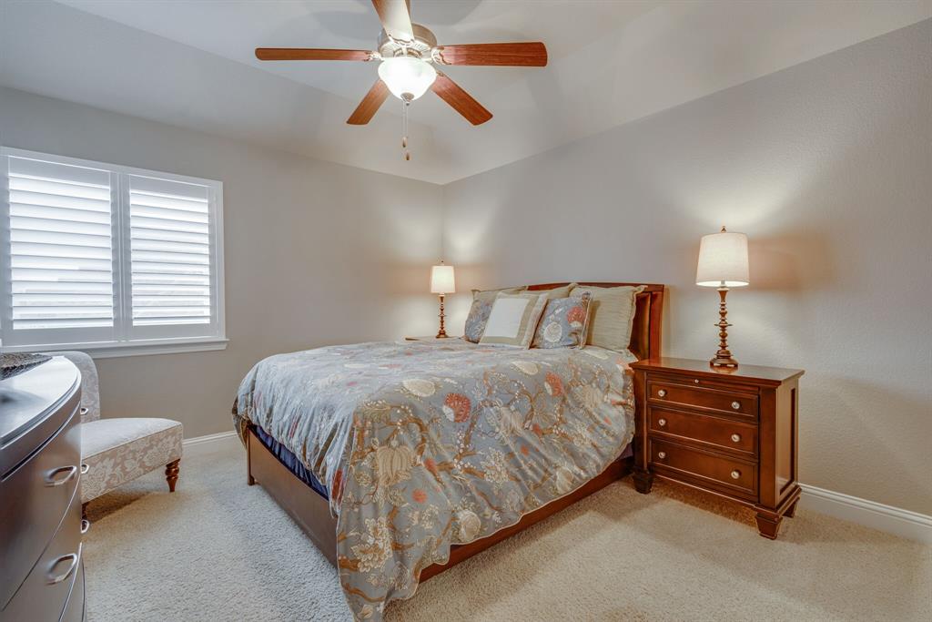 528 Sandy Lane Flower Mound, TX 75022 - Photo 25 of 40 Ceiling fan and plantation shutters