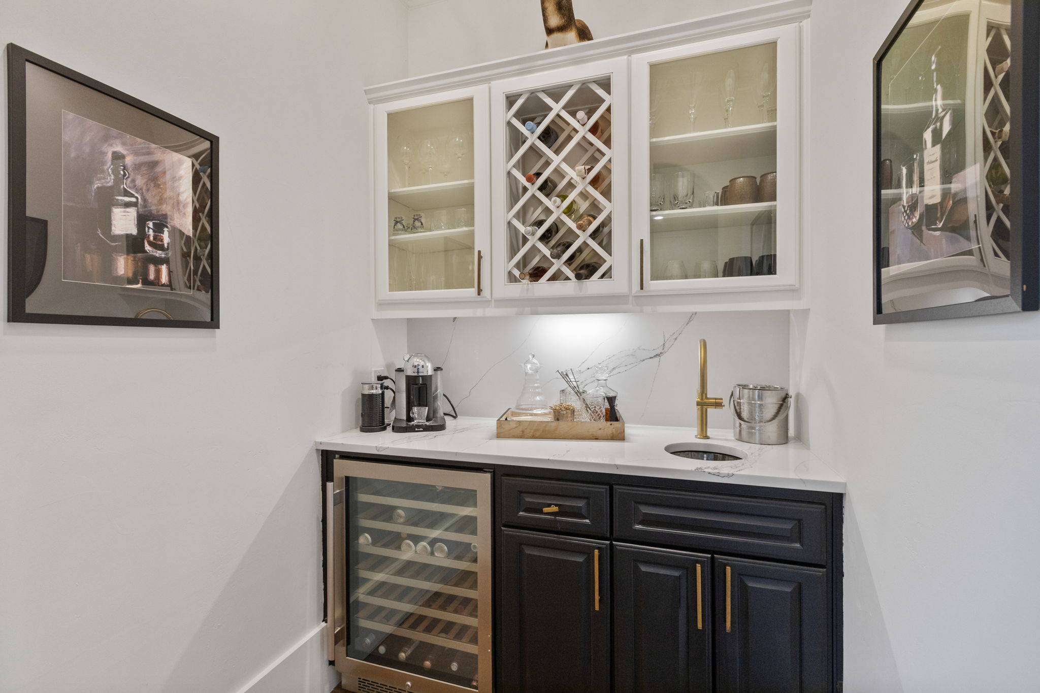 447 Winning Colors Austin, TX 78737 - Photo 9 of 40 Charming Wet Bar with wine storage and refrigerator is located just off the Dining Room - wonderful for parties and entertaining