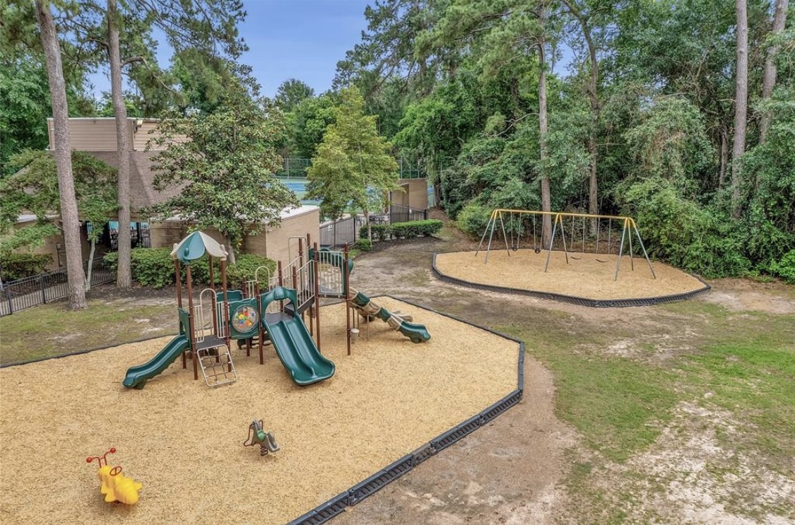 12922 Lentando Drive Cypress, TX 77429 - Photo 37 of 41 a swimming pool with some trees and wooden fence