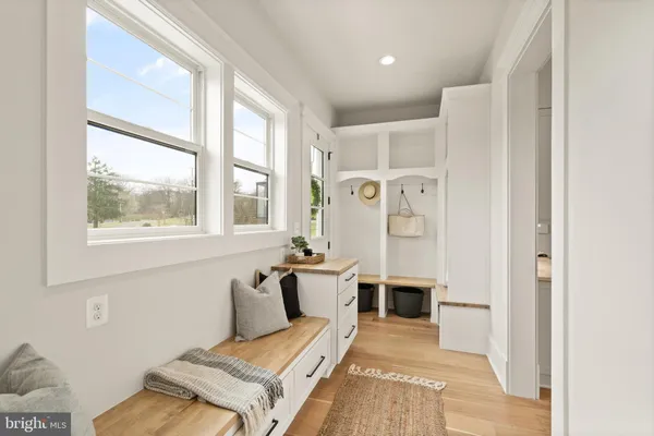 a living room with a couch and a table