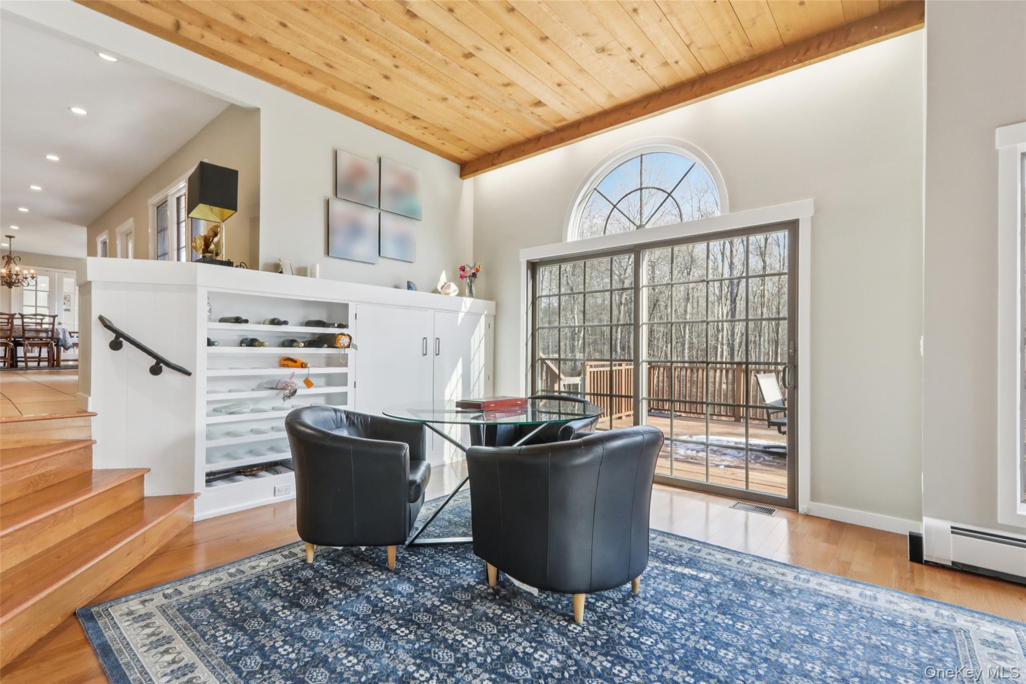 27 Cat Ridge Road North Salem, NY 10560 - Photo 12 of 46 Sitting room with wood ceiling, light wood finished floors, stairway, healthy amount of natural light, and vaulted ceiling