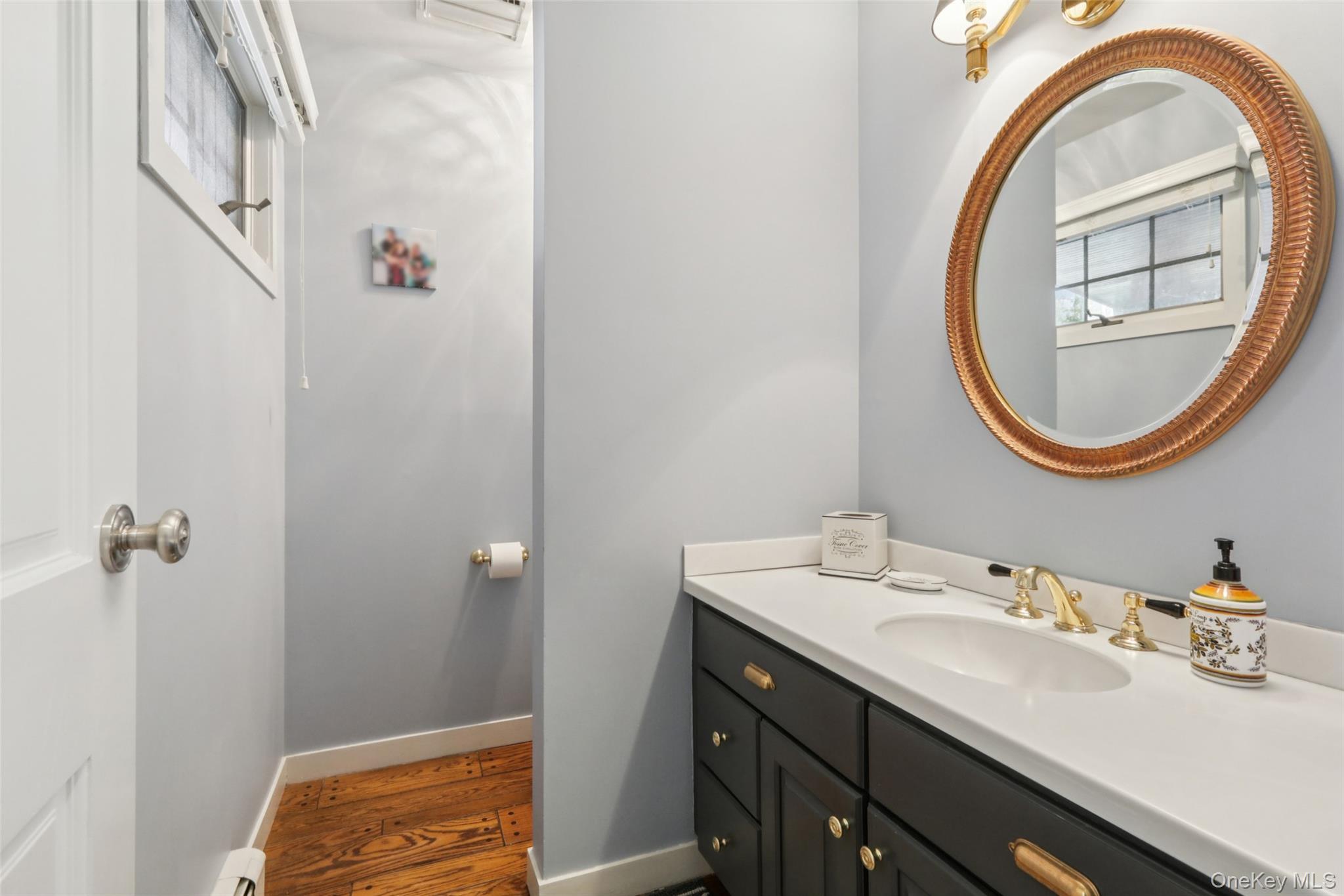 27 Cat Ridge Road North Salem, NY 10560 - Photo 24 of 46 Bathroom with vanity, dark wood-type flooring, and baseboard heating