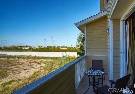 a balcony with an ocean view