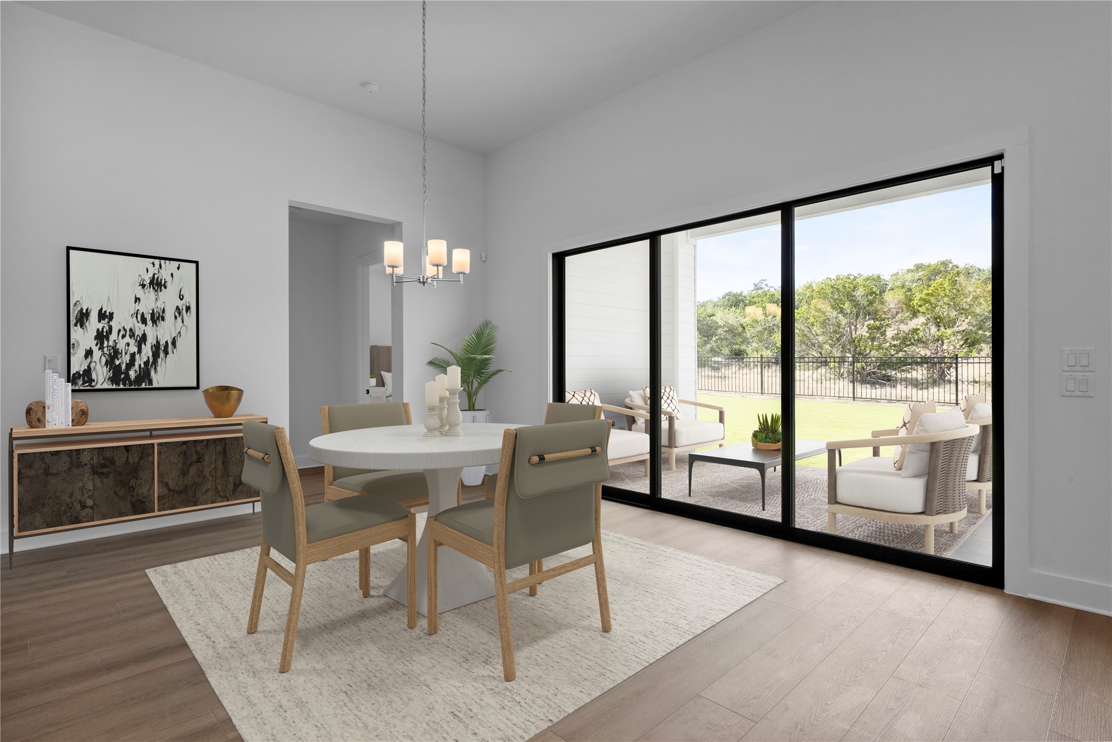 263 Iron Willow Loop Dripping Springs, TX 78620 - Photo 22 of 26 a view of a livingroom with furniture and floor to ceiling window