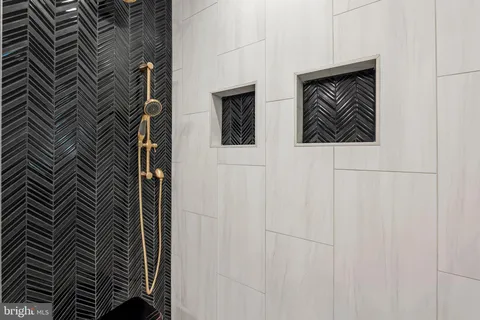 a close up of a shower