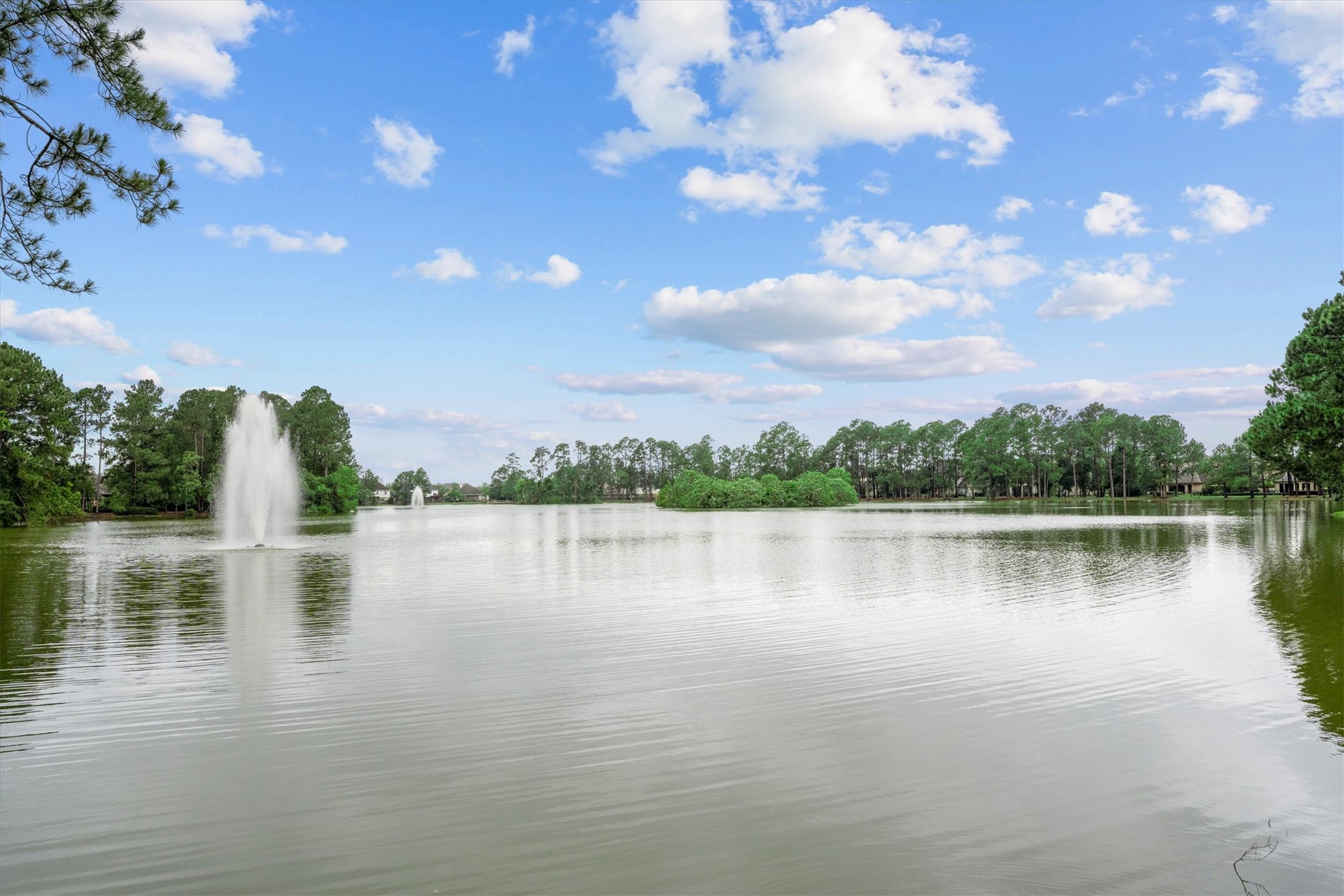 6323 Stone Trail Lane Spring, TX 77379 - Photo 36 of 43 a view of a lake with houses in the background