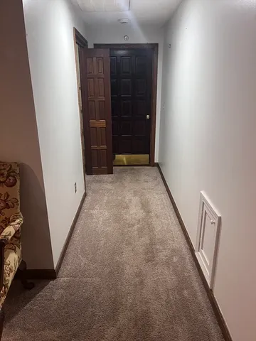 an empty room with closet