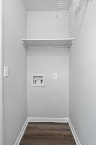 a view of small space with closet