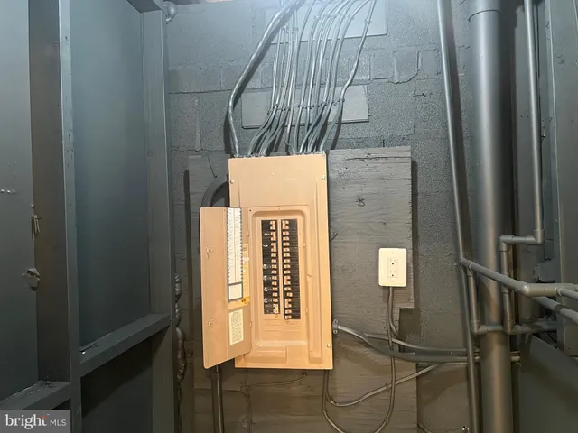 a bathroom with a window