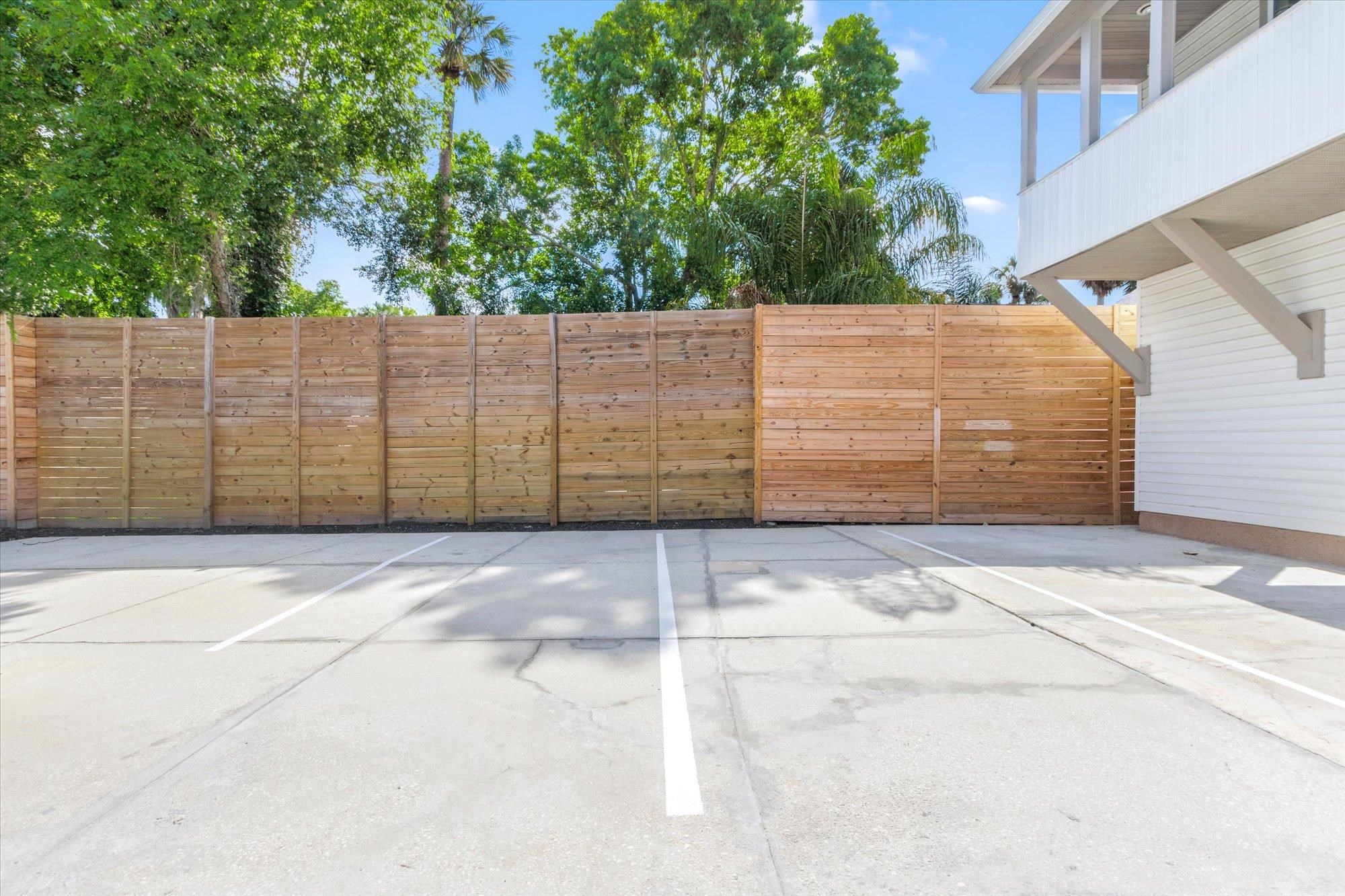 28 Sebastian Avenue, Unit D St. Augustine, FL 32084 - Photo 4 of 23 a view of a wooden fence