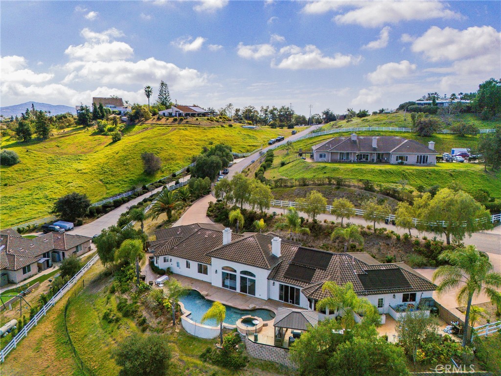 4709 Briana Court Fallbrook, CA 92028 - Photo 55 of 57 an aerial view of residential houses with outdoor space and swimming pool