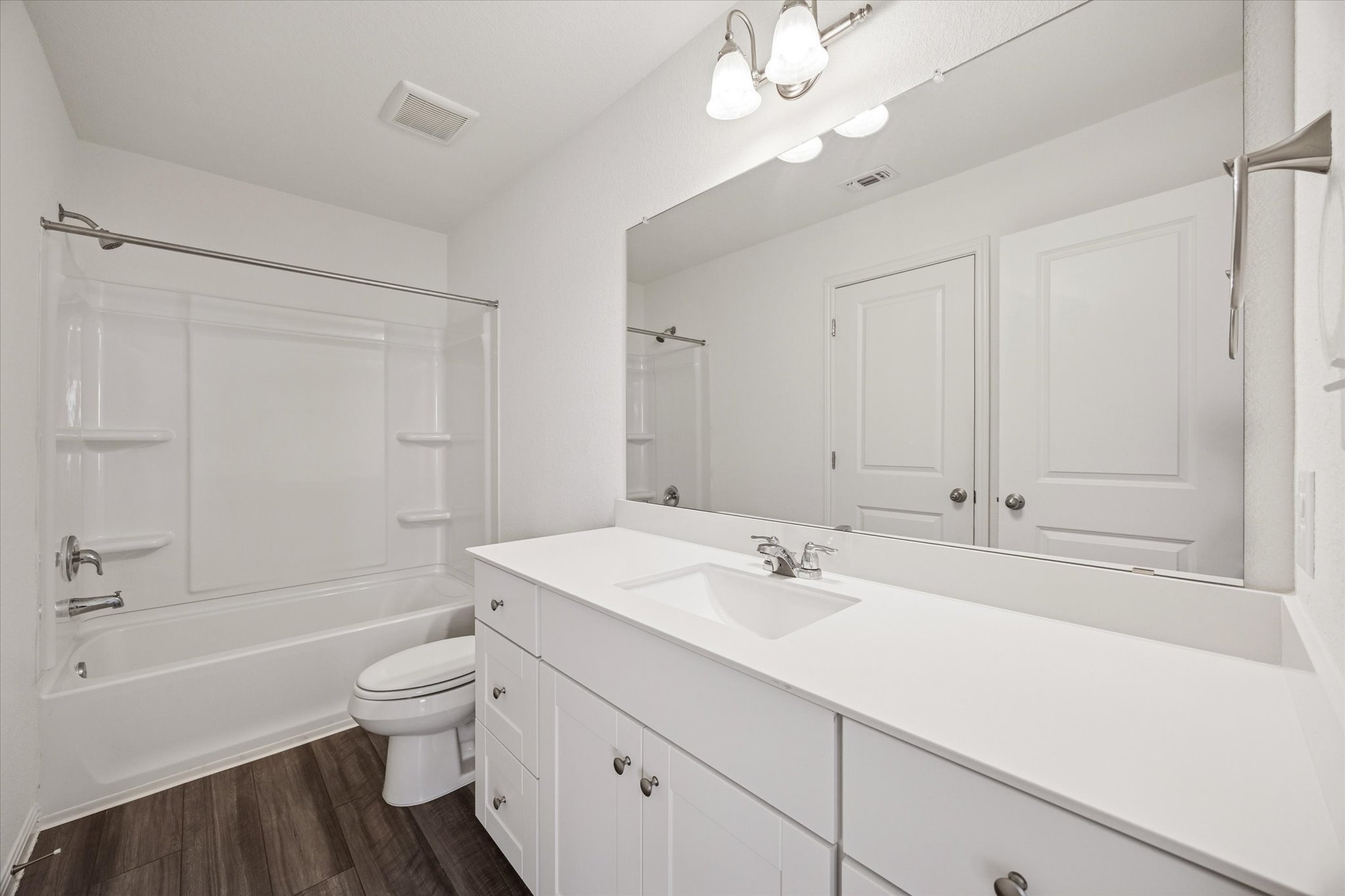208 Night Riders Way Jarrell, TX 76537 - Photo 24 of 31 a bathroom with a sink toilet tub and shower