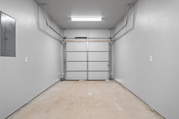 a view of a garage