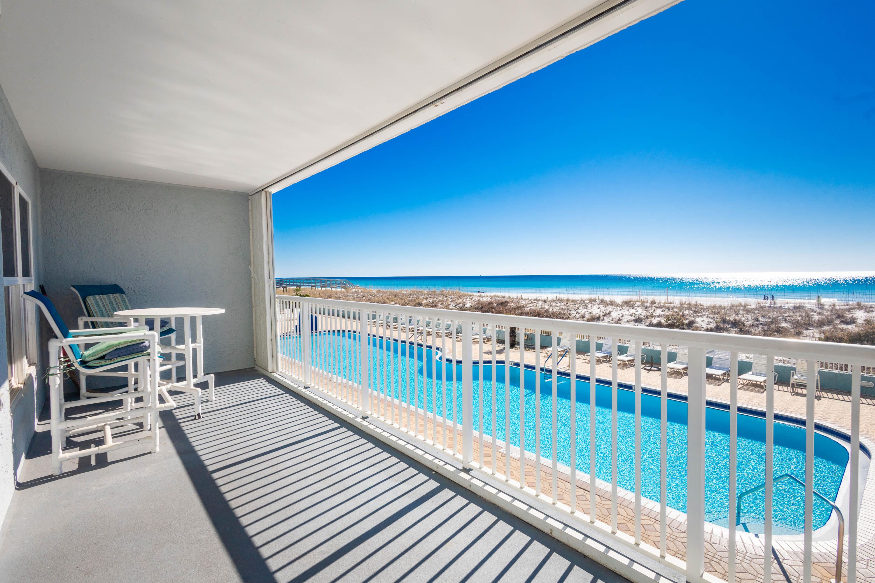 790 Santa Rosa Boulevard, Unit 2008 Fort Walton Beach, FL 32548 - Photo 32 of 33 a view of a balcony with a patio