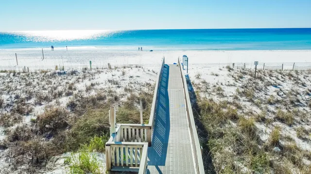 a view of ocean and city from balcony