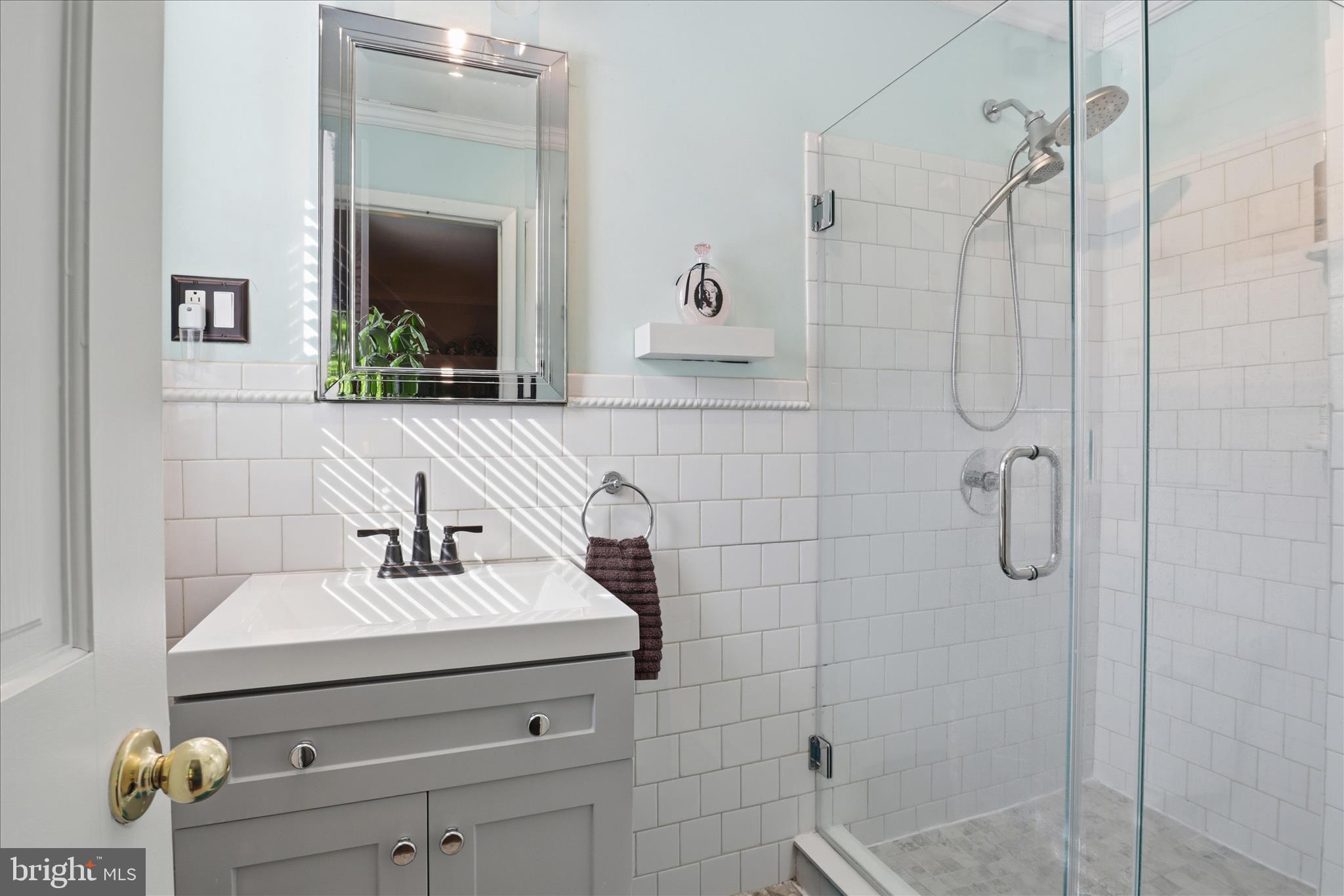 6415 South Clifton Road Frederick, MD 21703 - Photo 21 of 53 a bathroom with a sink vanity and shower