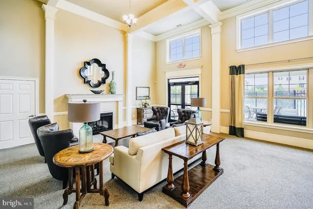 a view of a swimming pool and outdoor space