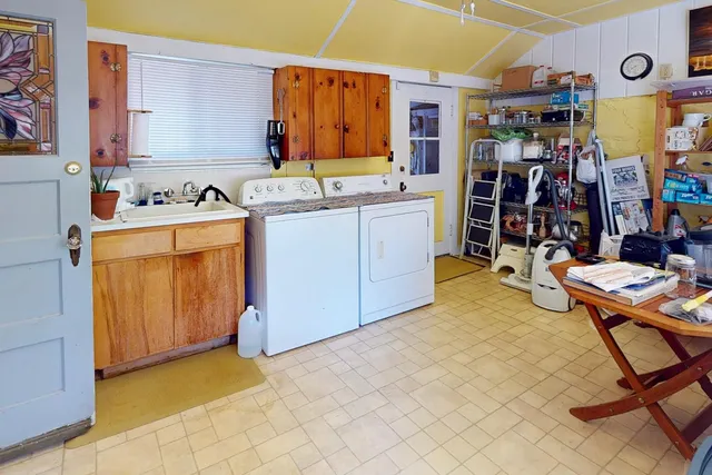 a room with storage and utility