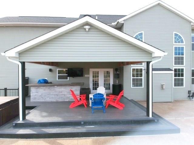 66 Pigeon Creek Road Eighty Four, PA 15330 - Photo 25 of 25 Enjoy watching the Games Outside this year! the summer kitchen/bar seats at least 8 people.