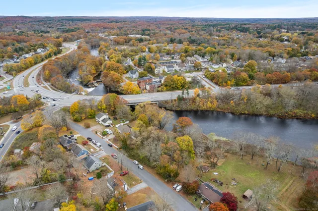 a view of a lake with mountains in the background