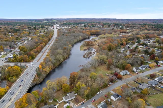 an aerial view of a city