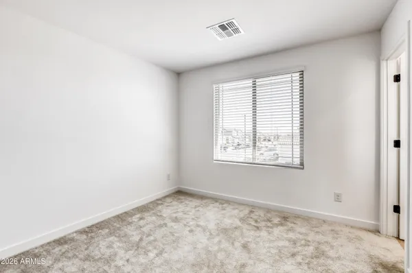 an empty room with a window