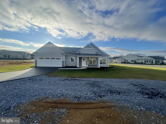 a view of a house with a yard and a large tree