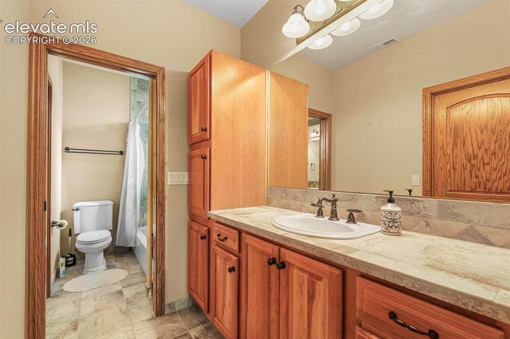 17990 Sawmill Road Colorado Springs, CO 80908 - Photo 35 of 40 Lower level Jack 'n Jill bathroom