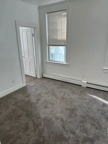 an empty room with a window