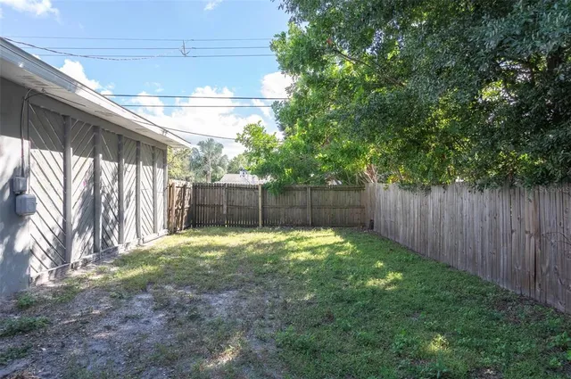 a backyard with green space