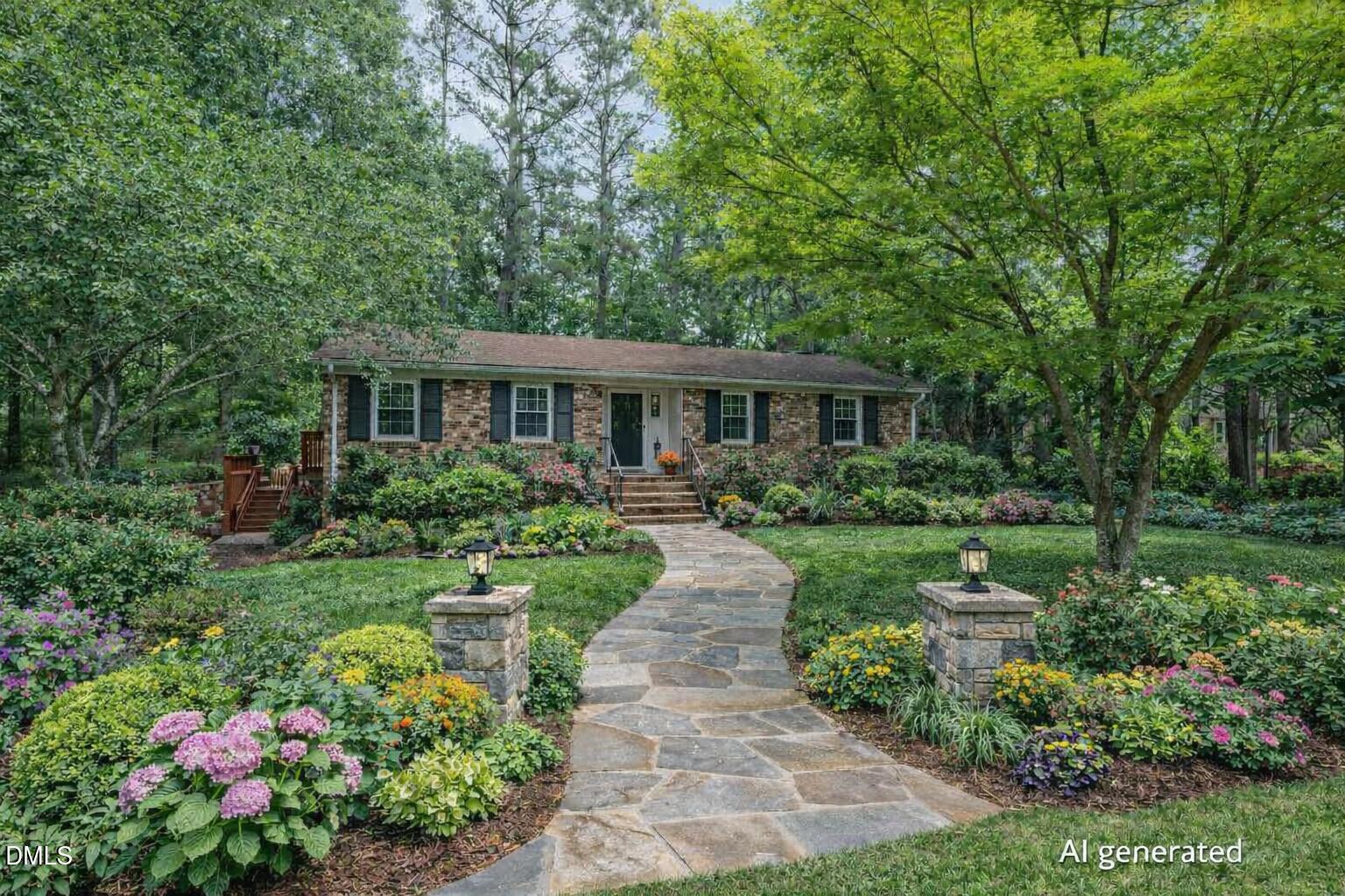 4030 King Charles Road Durham, NC 27707 - Photo 25 of 26 ai generated front yard